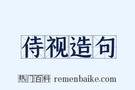 侍视造句是什么意思的图片